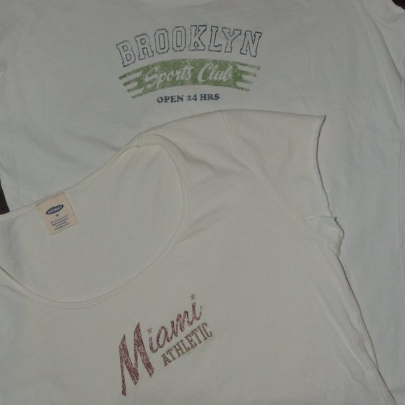 Old Navy Bundle of 2: Women's Workout Slouch Layering Graphic Tees - Picture 2 of 4